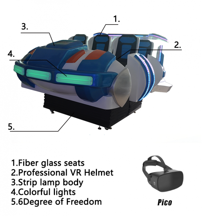 Złoty dostawca Multi Seats 6seats 9d theatre + 6seats 9d vr maszyna wirtualna rzeczywistość