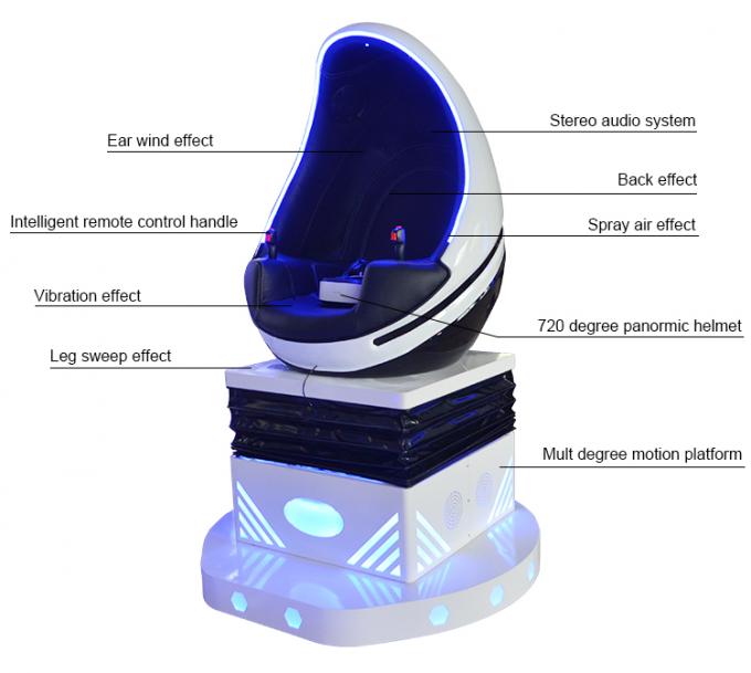High Technology Virtual Reality jednoosobowy 9D VR Cinema Egg Chair Chair