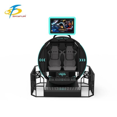 SKYFUN 360° Symulator Ruchu VR z Pełną Rotacją | Wciągający Fotel Wirtualnej Rzeczywistości z Dynamiczną Platformą, Zawartość Gier AR/VR, Zestaw Słuchawkowy 4K, Śledzenie Ruchu, Sprzężenie Zwrotne Haptic i Obsługa Wielu Graczy