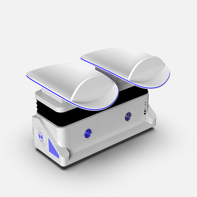 9D VR Slide Cinema Podwójne Siedzenie Symulator VR z Okularami Deepoon E3C  Wciągająca Jazda VR dla 2 Graczy z Platformą Ruchu 3DOF, Ponad 80 Filmów VR 360°, Efekty Natrysku Powietrza i Wibracji dla Salonów Gier, Centrów Handlowych, Parków Tematycznych