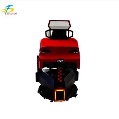 3-Ekranowa Czerwona Maszyna Zręcznościowa do Wyścigów – Obrót 360°, Sprzężenie Zwrotne Siły, Dźwięk 3D, Wysoka Częstotliwość Odświeżania, Immersyjny Symulator Jazdy VR dla Centrów Rozrywki Rodzinnej i Salonów Gier