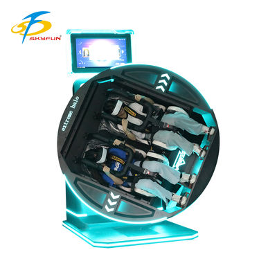 360-stopniowy symulator VR Elektryczny obrót Różnorodne gry Komfortowe fotele Futurystyczny projekt Podwójny zestaw słuchawkowy elastyczny