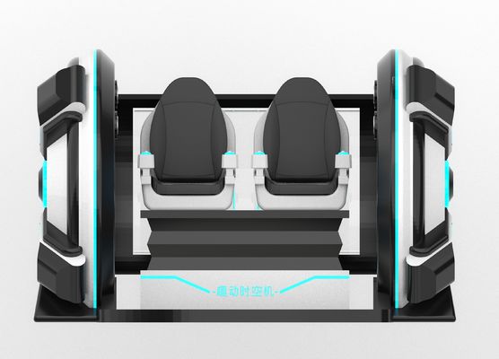 Zabawna maszyna czasu 2-miejscowy symulator kina VR. ∙ Crank Motion, design z włókna szklanych, podwójne siedzenie dla rodziców-dzieci lub par, 56 gier, DPVR E3-S i 44-calowy monitor dotykowy