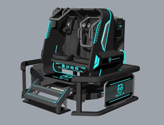 Zabawny wirtualny symulator wirtualny z rotacją gwiazdy 2 miejsca. 360° nieskończona rotacja, kompaktowy design, 20 gier z efektami specjalnymi, okulary DPVR E3S i 32-calowy monitor