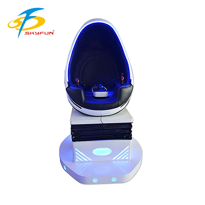 Premium 9D VR Egg Cinema Simulator – Single Seat Virtual Reality Theater Machine for Mall, Arcade & Gaming Center | 4D Motion, 100+ VR Movies & Games, Touchscreen, Deepoon VR