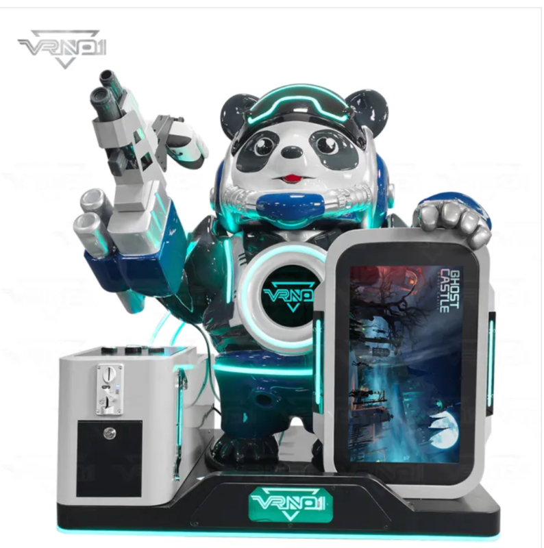 VR Panda Soldier – Najnowocześniejsza interaktywna maszyna do strzelania VR z 7 grami, dozownikiem zabawek, obsługą wielu płatności i konfigurowalnym designem Pandy dla salonów gier