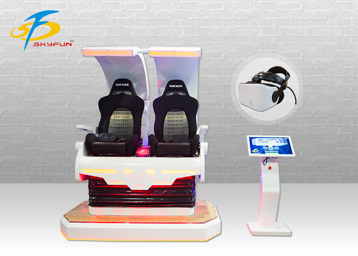 2 Seats 4KW Pink Godzilla VR Gaming Equipment With 360 Rotation Effect