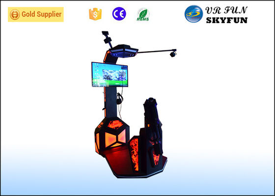 Przygodowy VR Shooting Simulator 9D Virtual Battle Machine z niebieskimi błyszczącymi światłami