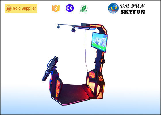 Czarno-czerwony HTC Vive Flight Simulator, Gun Shooting Virtual Game Simulator